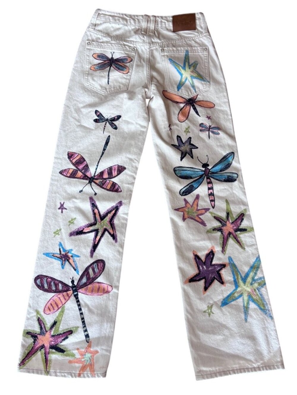 Free People We The Free Tennessee Low Rise Illusions Jeans Dragonfly Size 25 New - Picture 4 of 16
